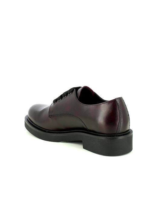 stringata da donna in pelle liscia bordeaux con lacci a nastro NERO GIARDINI | I513972D613